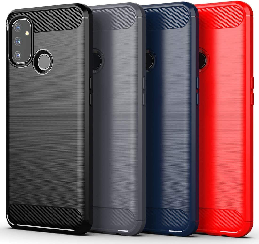 OnePlus Nord N100 Hoesje Geborsteld TPU Flexibele Back Cover Zwart afbeelding 7