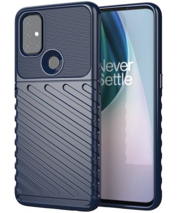 OnePlus Nord N10 5G Hoesje TPU Thunder Design Blauw Hoesjes