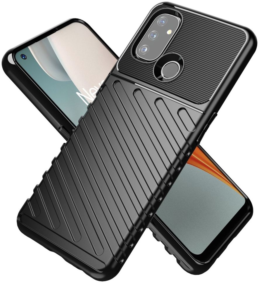 OnePlus Nord N100 Hoesje TPU Thunder Design Zwart afbeelding 2