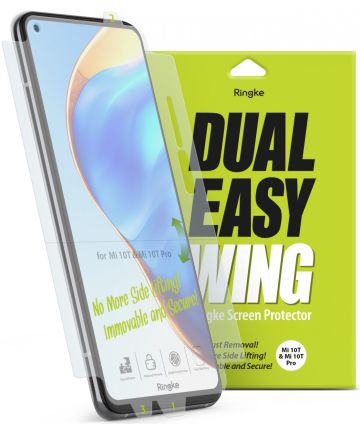 Ringke Dual Easy Wing Xiaomi Mi 10T/10T Pro Screenprotector (Duo Pack) Screen Protectors