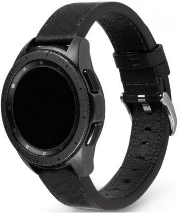 Ringke Leather One Universeel Smartwatch Bandje Leer 20MM Zwart Bandjes
