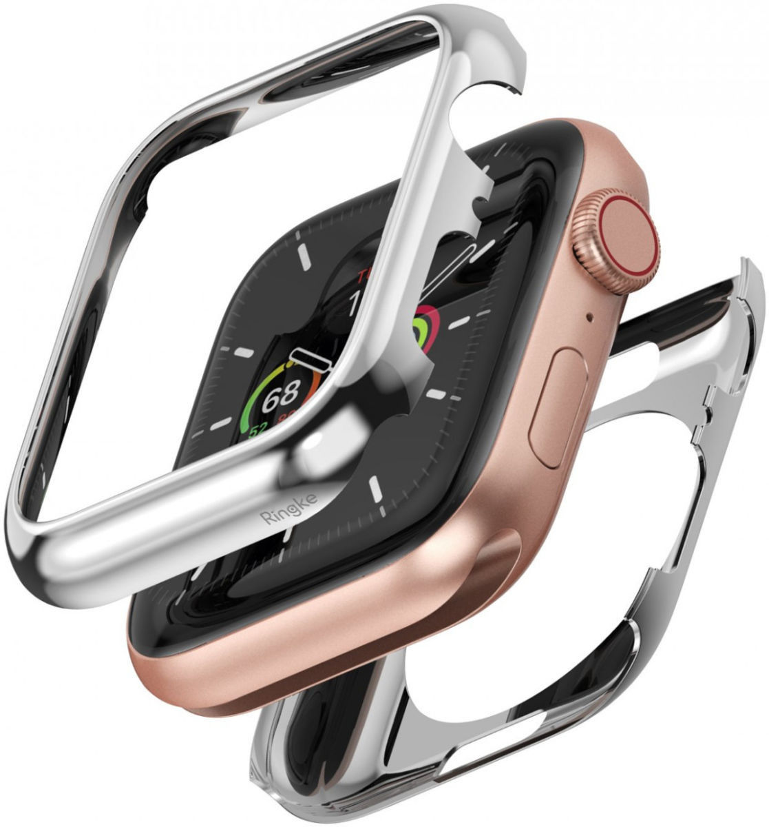 Ringke Full Frame Styling Apple Watch 40MM Case Roestvrij Staal Zilver afbeelding 2