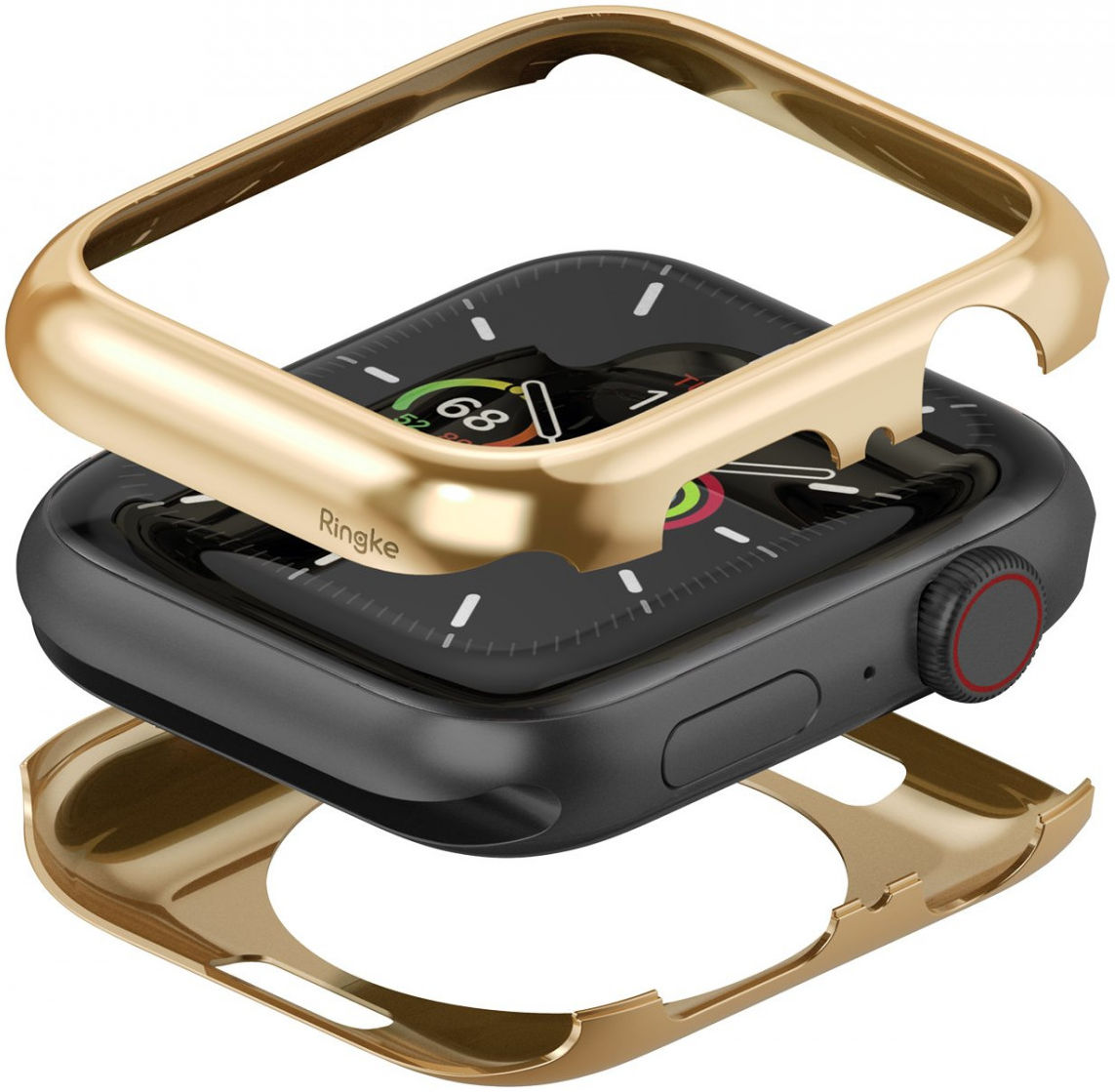 Ringke Full Frame Styling Apple Watch 44MM Case Roestvrij Staal Goud afbeelding 1