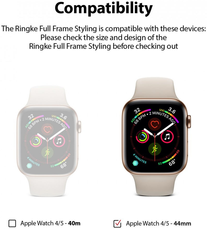 Ringke Full Frame Styling Apple Watch 44MM Case Roestvrij Staal Goud afbeelding 13