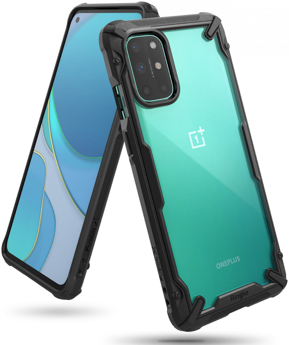 Ringke Fusion X OnePlus 8T Hoesje Back Cover Zwart afbeelding 1