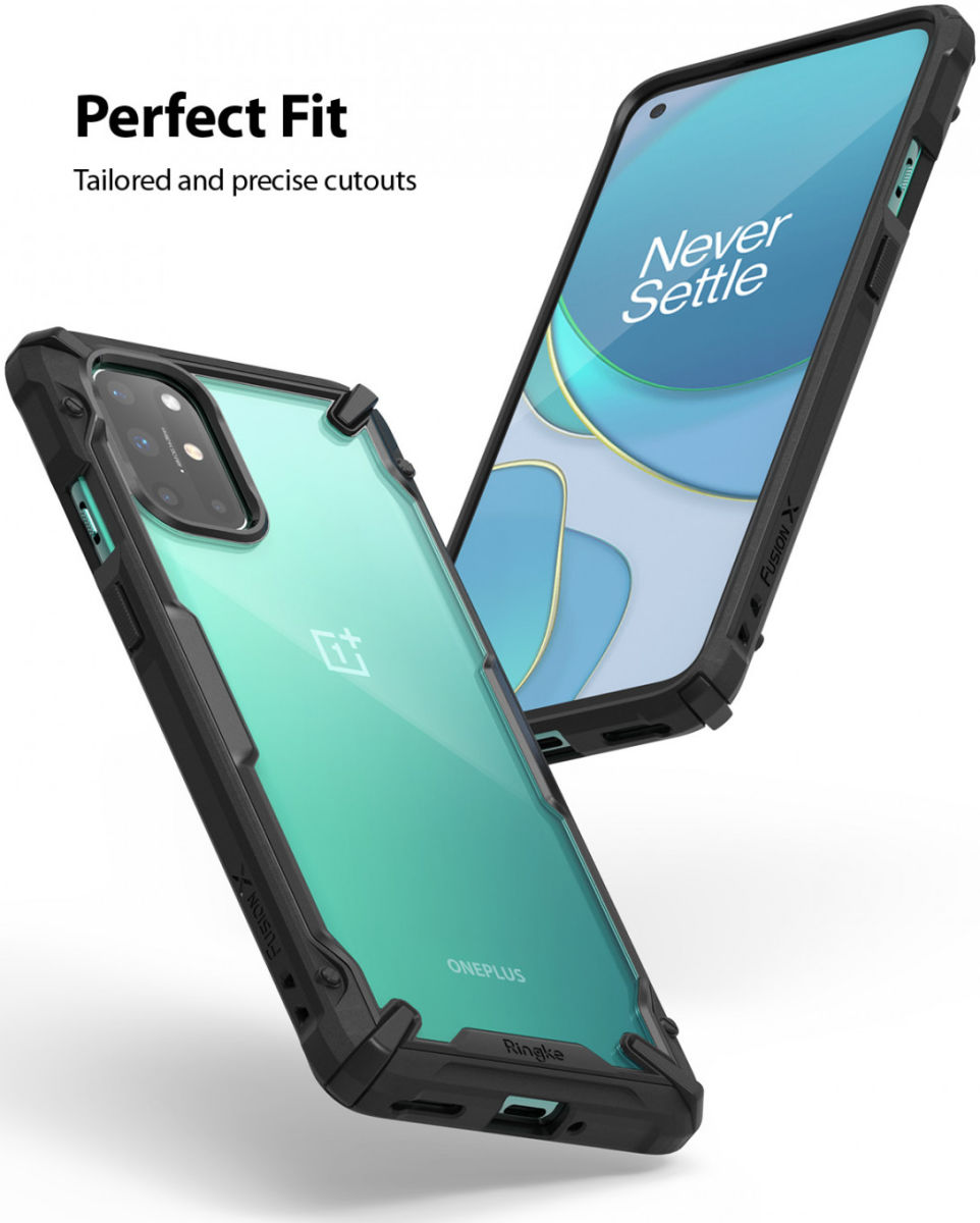 Ringke Fusion X OnePlus 8T Hoesje Back Cover Zwart afbeelding 2