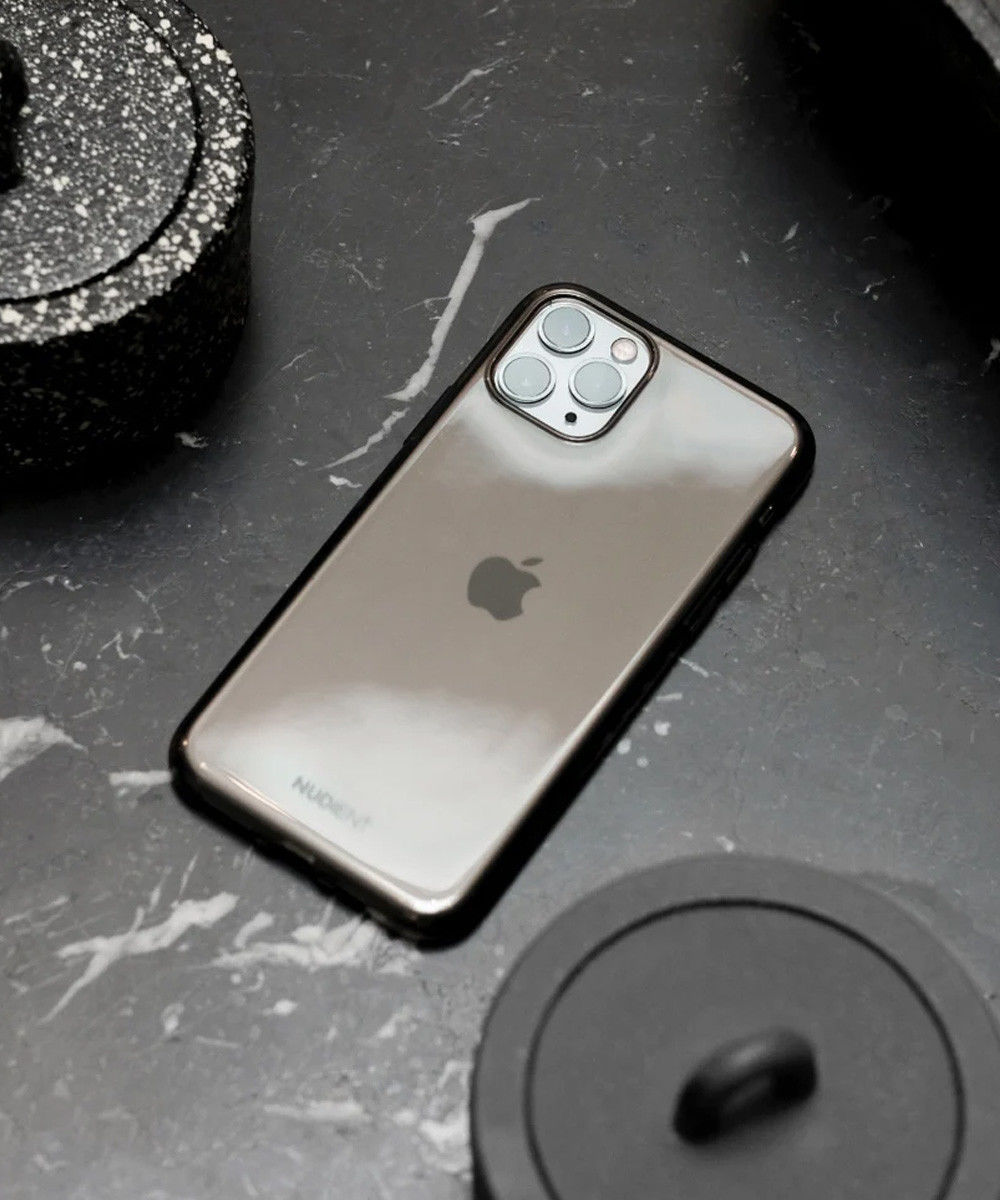 Nudient Glossy Thin Case iPhone 12 / 12 Pro Hoesje Transparant Zwart afbeelding 4