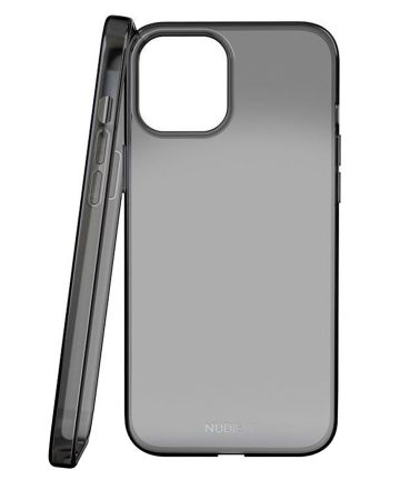 Nudient Glossy Thin Case iPhone 12 Pro Max Hoesje Transparant/Zwart Hoesjes