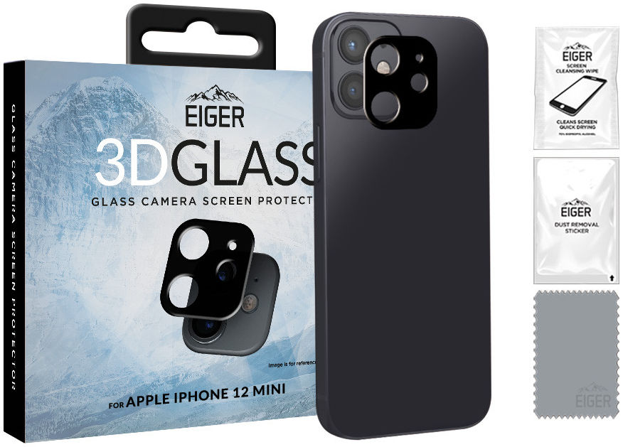 Eiger Apple iPhone 12 Mini Camera Protector Tempered Glass 3D afbeelding 4