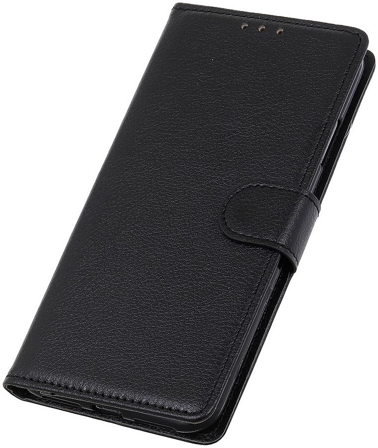 Oppo A53 / A53s Hoesje Litchi Skin Portemonnee Hoesje Zwart afbeelding 8