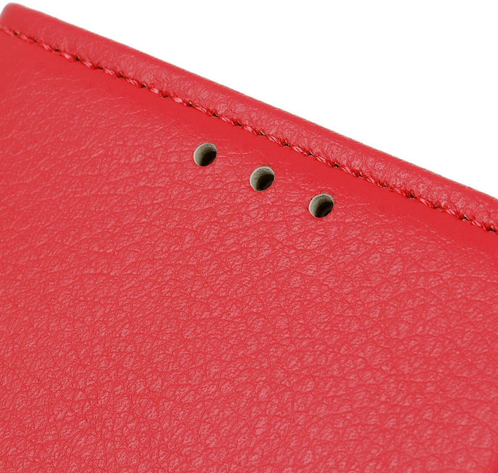 Oppo A53 / A53s Hoesje Litchi Skin Portemonnee Hoesje Rood afbeelding 6