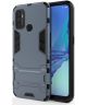 Oppo A53 / A53s Hoesje Hybride Back Cover met Kickstand Blauw