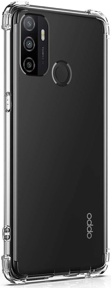 Oppo A53 / A53s Hoesje Schokbestendig Dun TPU Back Cover Transparant afbeelding 2