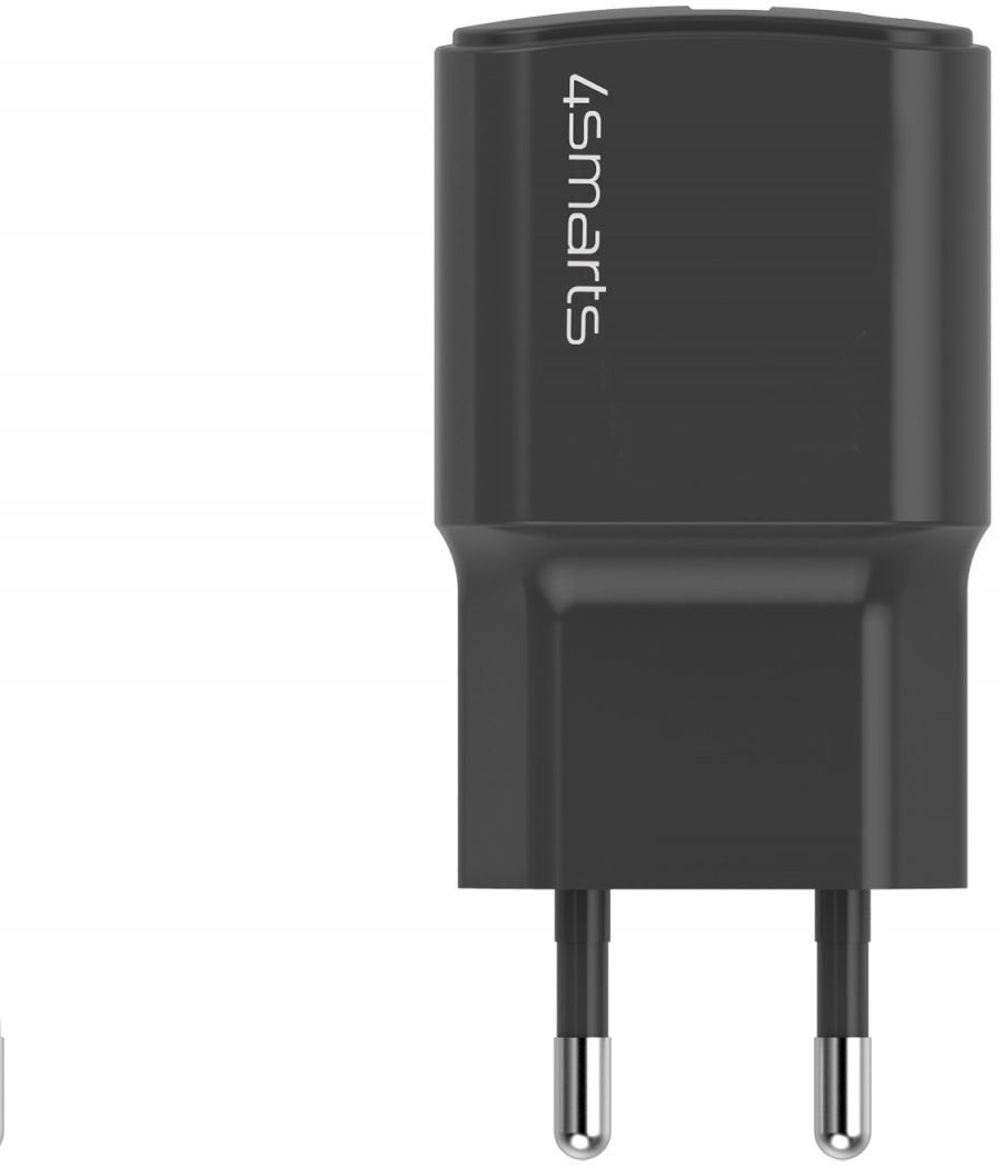 4smarts DoublePort 20W USB-A QC en USB-C Power Delivery Adapter Zwart afbeelding 9