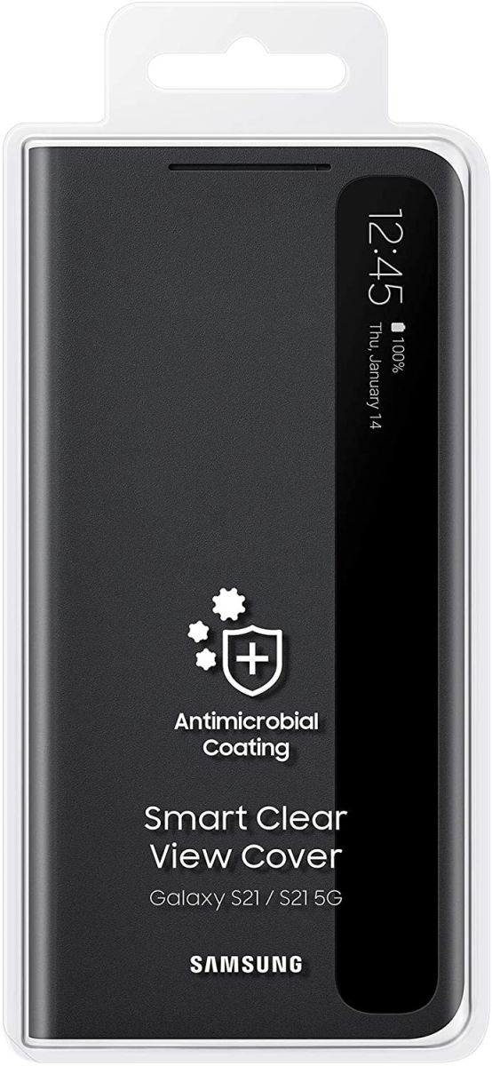 Origineel Samsung Galaxy S21 Hoesje Smart Clear View Cover Zwart afbeelding 7