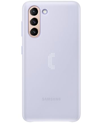 Origineel Samsung Galaxy S21 Hoesje Smart LED Cover Paars Hoesjes