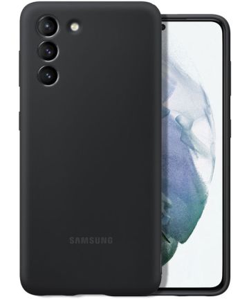 Origineel Samsung Galaxy S21 Hoesje Siliconen Cover Zwart Hoesjes