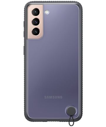 Origineel Samsung Galaxy S21 Hoesje Clear Protective Cover Zwart Hoesjes