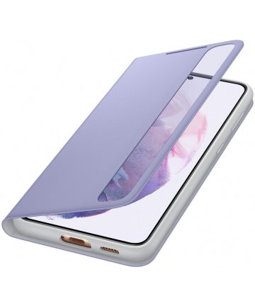 Origineel Samsung Galaxy S21 Plus Hoesje Smart Clear View Cover Violet Hoesjes