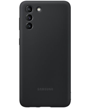 Origineel Samsung Galaxy S21 Plus Hoesje Siliconen Cover Zwart Hoesjes