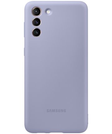 Origineel Samsung Galaxy S21 Plus Hoesje Siliconen Cover Paars Hoesjes