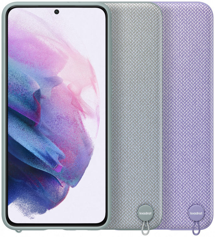 Origineel Samsung Galaxy S21 Plus Hoesje Kvadrat Cover Grijs afbeelding 4