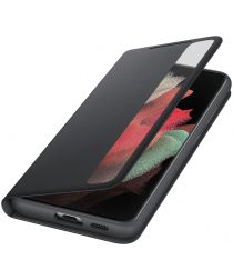 Origineel Samsung Galaxy S21 Ultra Hoesje Smart Clear View Cover Zwart