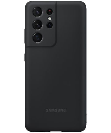 Origineel Samsung Galaxy S21 Ultra Hoesje Siliconen Cover Zwart Hoesjes
