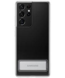 Origineel Samsung Galaxy S21 Ultra Hoesje Standing Cover Transparant