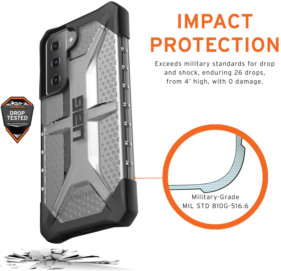 Urban Armor Gear Plasma Samsung Galaxy S21 Back Cover Hoesje Ice afbeelding 4