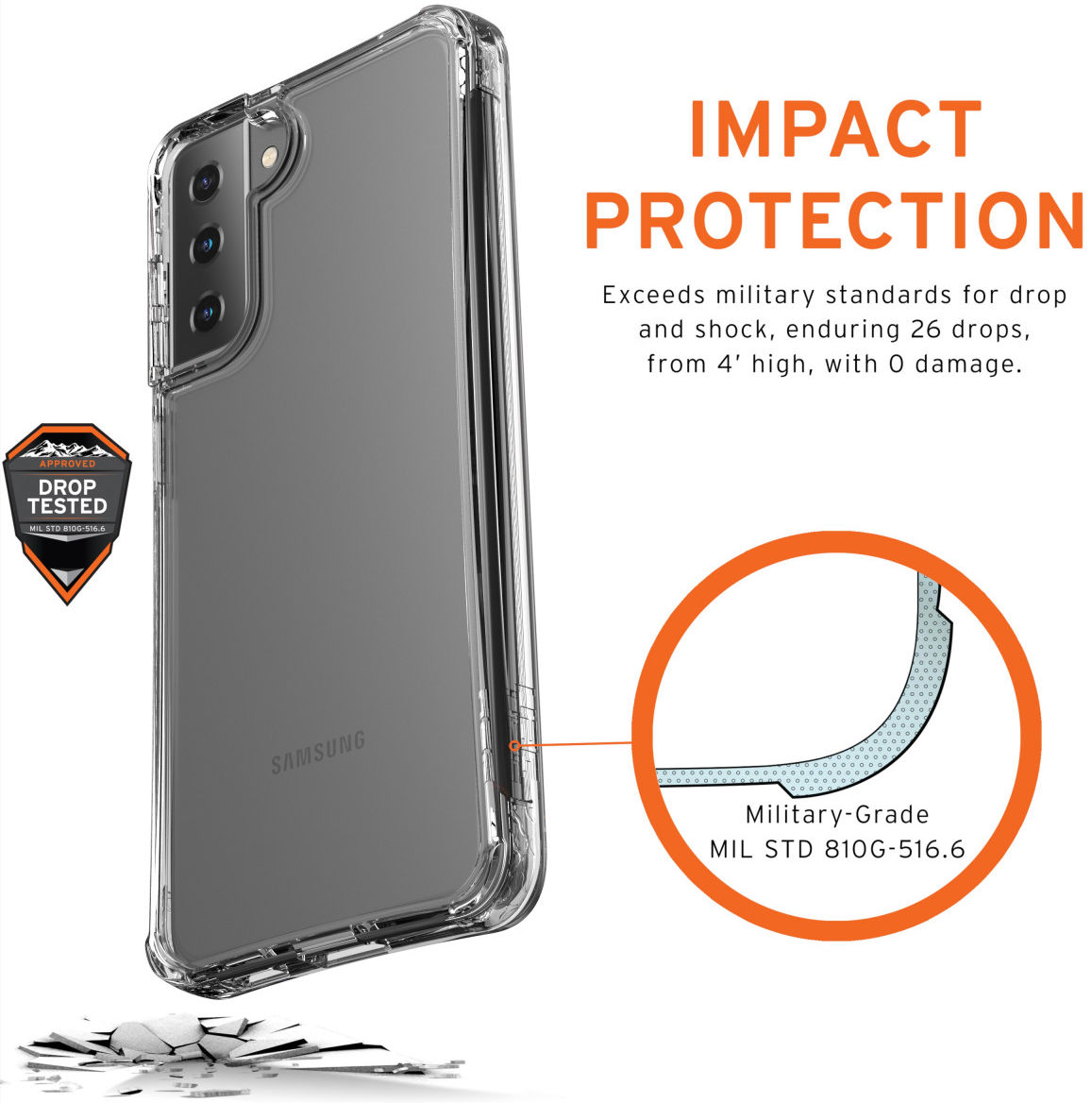 Urban Armor Gear Plyo Samsung Galaxy S21 Plus Hoesje Ice afbeelding 4