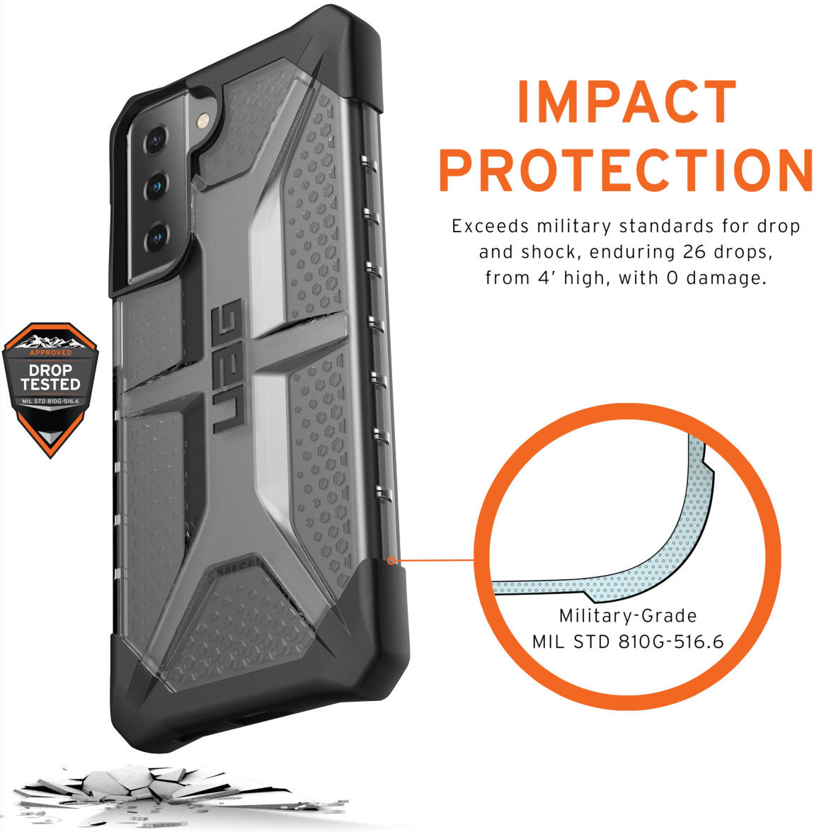 Urban Armor Gear Plasma Samsung Galaxy S21 Plus Hoesje Ash afbeelding 4