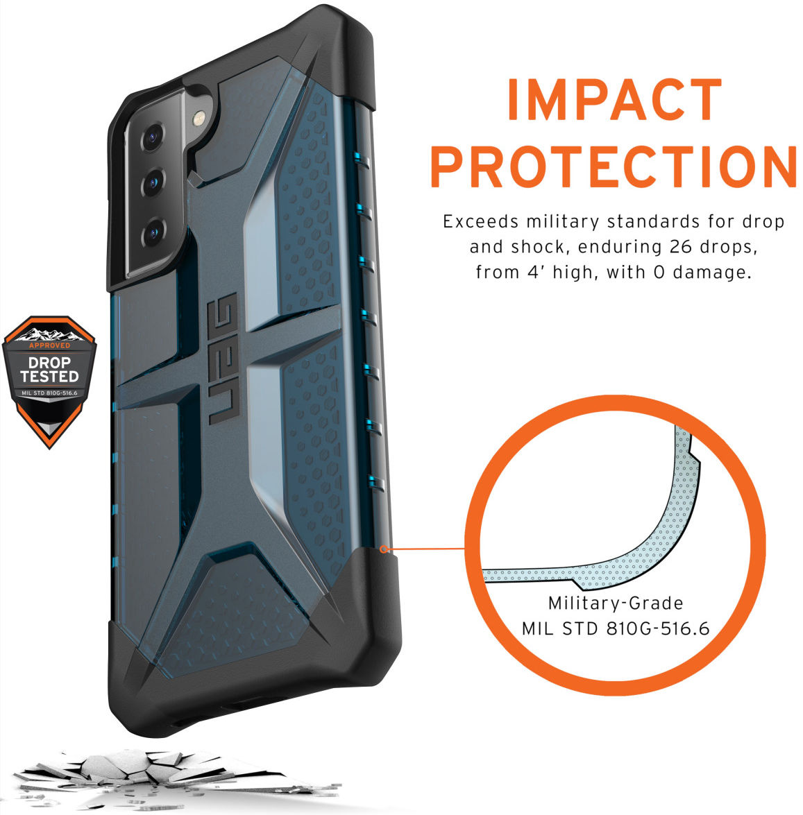 Urban Armor Gear Plasma Samsung Galaxy S21 Plus Hoesje Blauw afbeelding 4