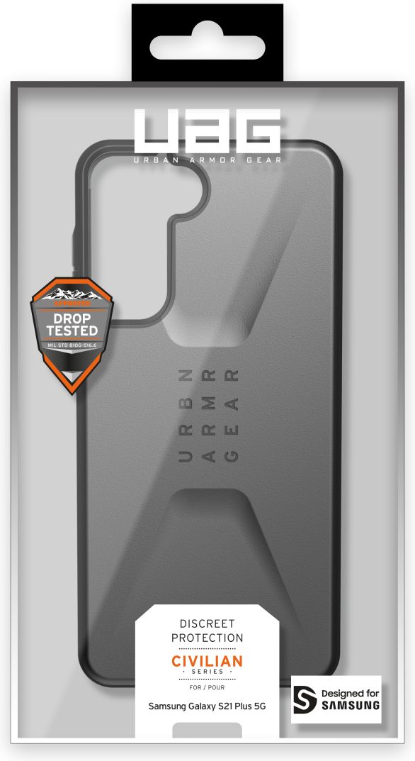 Urban Armor Gear Civilian Samsung Galaxy S21 Plus Hoesje Zilver afbeelding 14