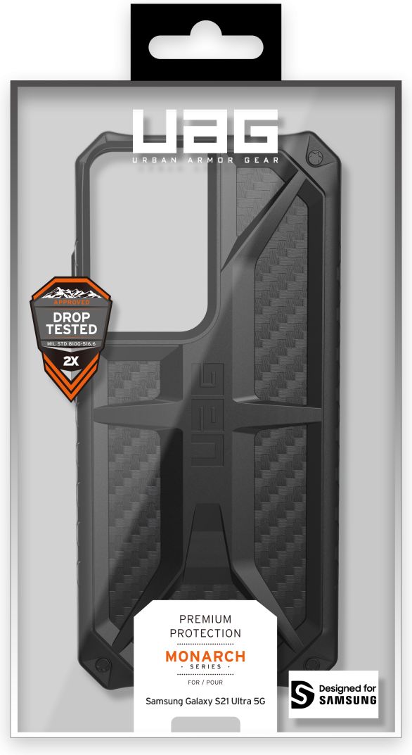 Urban Armor Gear Monarch Samsung Galaxy S21 Ultra Hoesje Carbon afbeelding 14