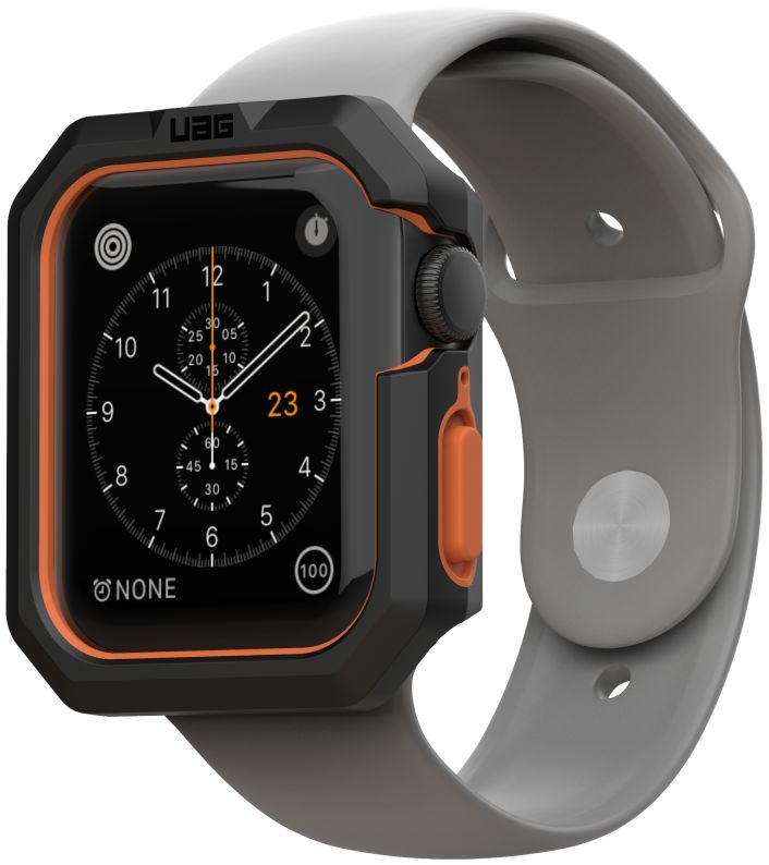 Urban Armor Gear Civilian Apple Watch 44MM Hoesje Zwart/Oranje afbeelding 11