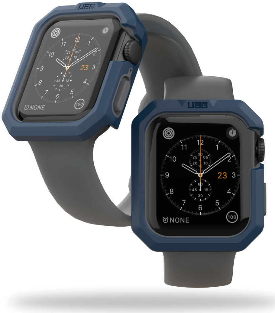 Urban Armor Gear Civilian Apple Watch 44MM Hoesje Blauw/Zilver afbeelding 1