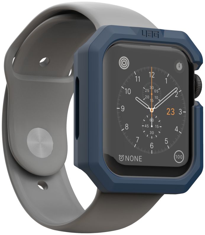 Urban Armor Gear Civilian Apple Watch 44MM Hoesje Blauw/Zilver afbeelding 8