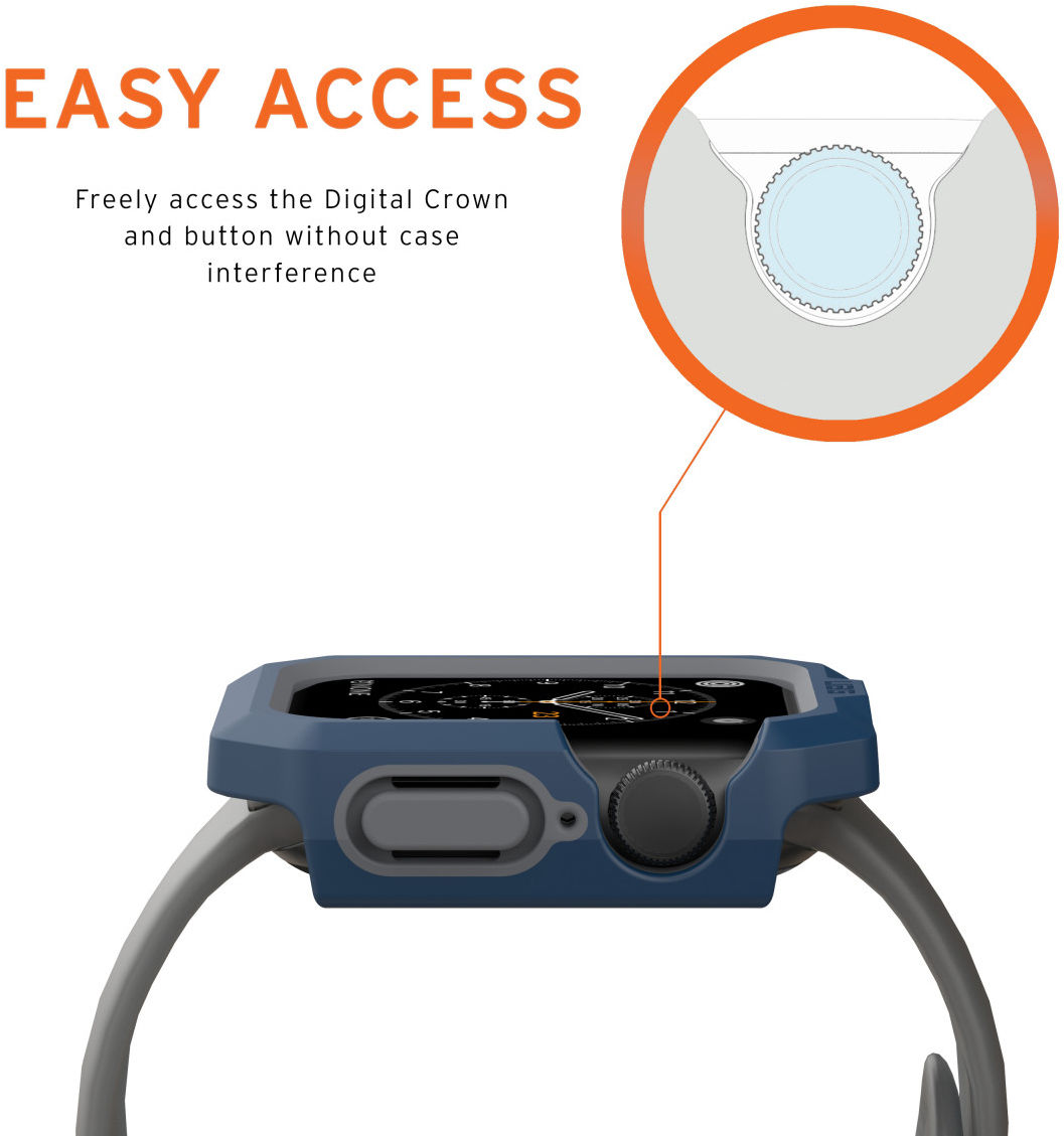 Urban Armor Gear Civilian Apple Watch 40MM Hoesje Blauw/Zilver afbeelding 4