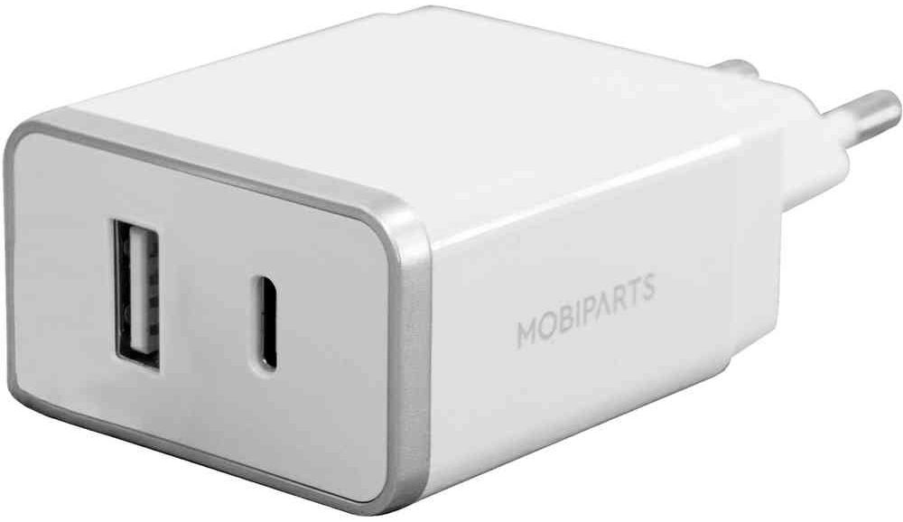 Mobiparts USB/USB-C Adapter 2.4A + USB-C naar Apple Lightning Kabel 1M afbeelding 3