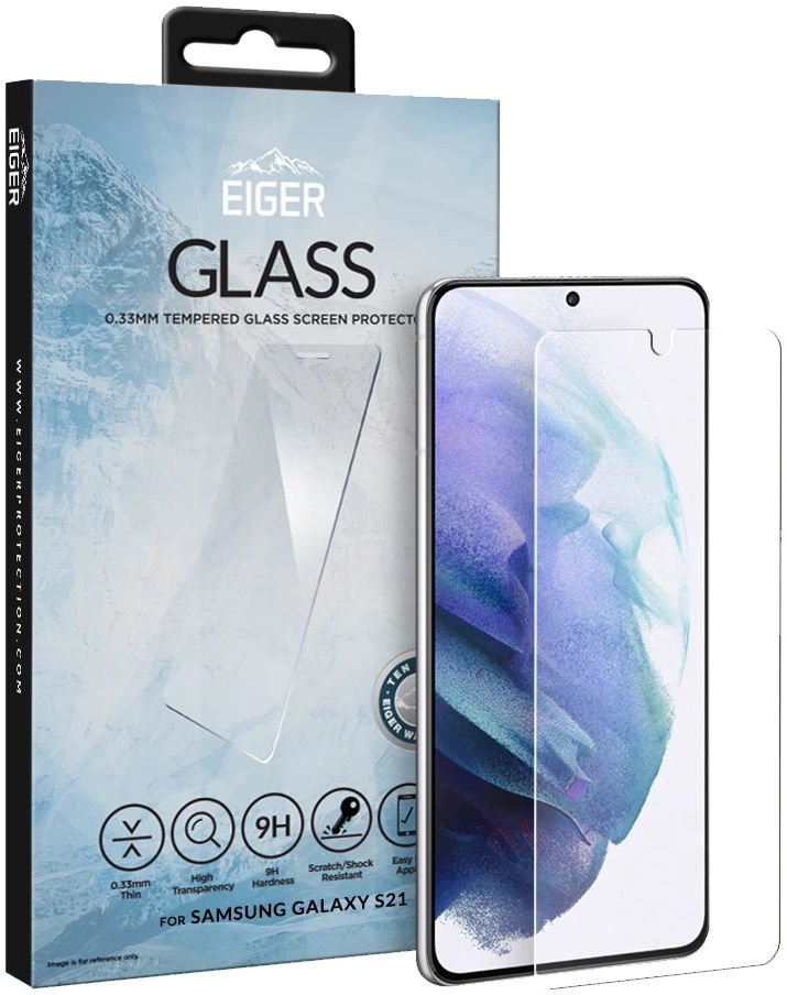 Eiger Samsung Galaxy S21 Tempered Glass Case Friendly Gebogen afbeelding 1