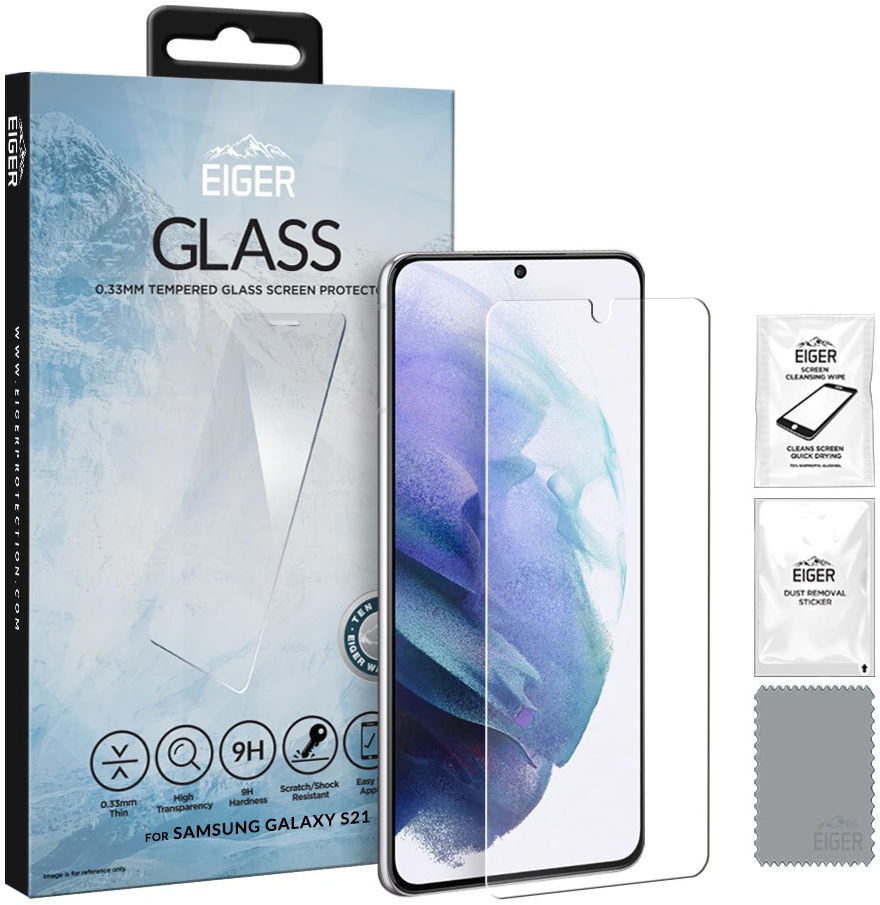 Eiger Samsung Galaxy S21 Tempered Glass Case Friendly Gebogen afbeelding 5