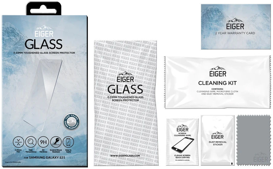 Eiger Samsung Galaxy S21 Tempered Glass Case Friendly Gebogen afbeelding 6