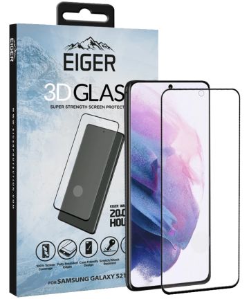 Eiger Samsung Galaxy S21 Plus Tempered Glass Case Friendly Gebogen Screen Protectors