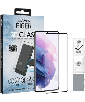 Eiger Samsung Galaxy S21 Ultra Tempered Glass Case Friendly Gebogen Screen Protectors