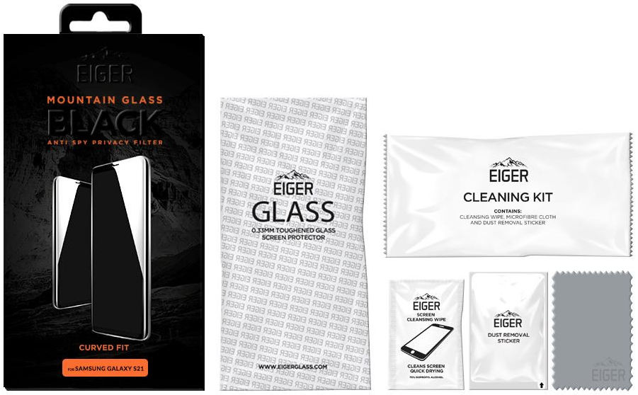 Eiger Samsung Galaxy S21 Privacy Glass Case Friendly Screen Protector afbeelding 5
