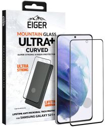 Eiger ULTRA+ Samsung S21 Plus Tempered Glass Antibacterieel Gebogen