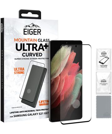 Eiger ULTRA+ Samsung Galaxy S21 Ultra Screen Protector Antibacterieel Screen Protectors