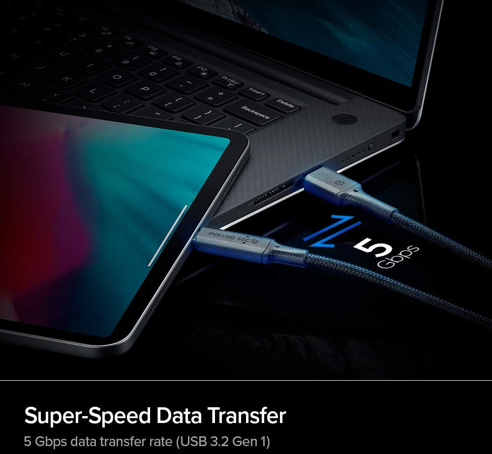 Spigen PowerArc ArcWire Gevlochten USB-C Kabel 1 Meter Zwart (2-Pack) afbeelding 4