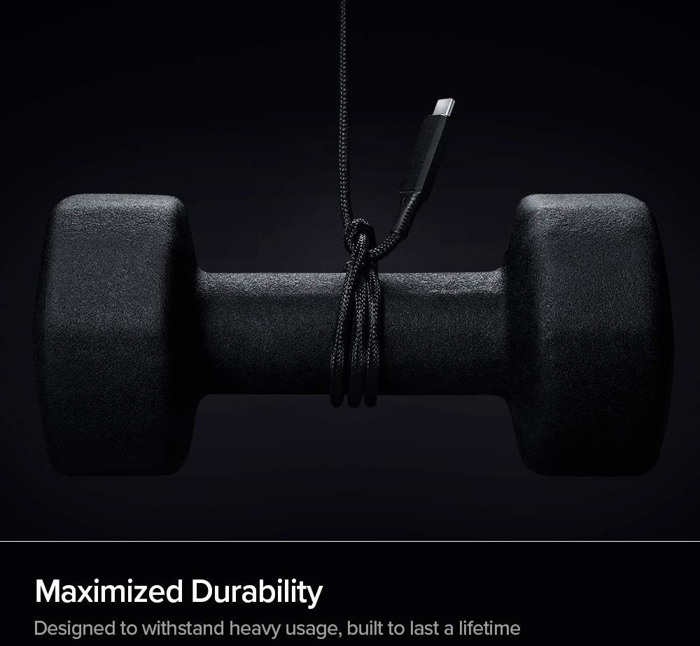 Spigen PowerArc ArcWire Gevlochten USB-C Kabel 1 Meter Zwart (2-Pack) afbeelding 7